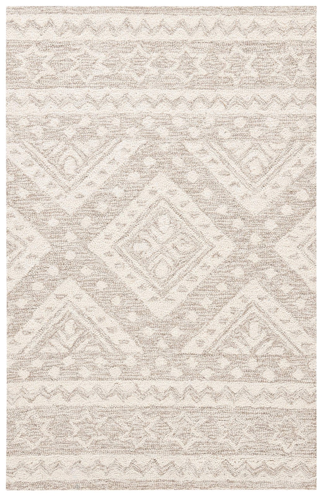 Accent Rug 2′ X 3′ Beige Ivory 100% Wool Handmade Moroccan – Ideal for High