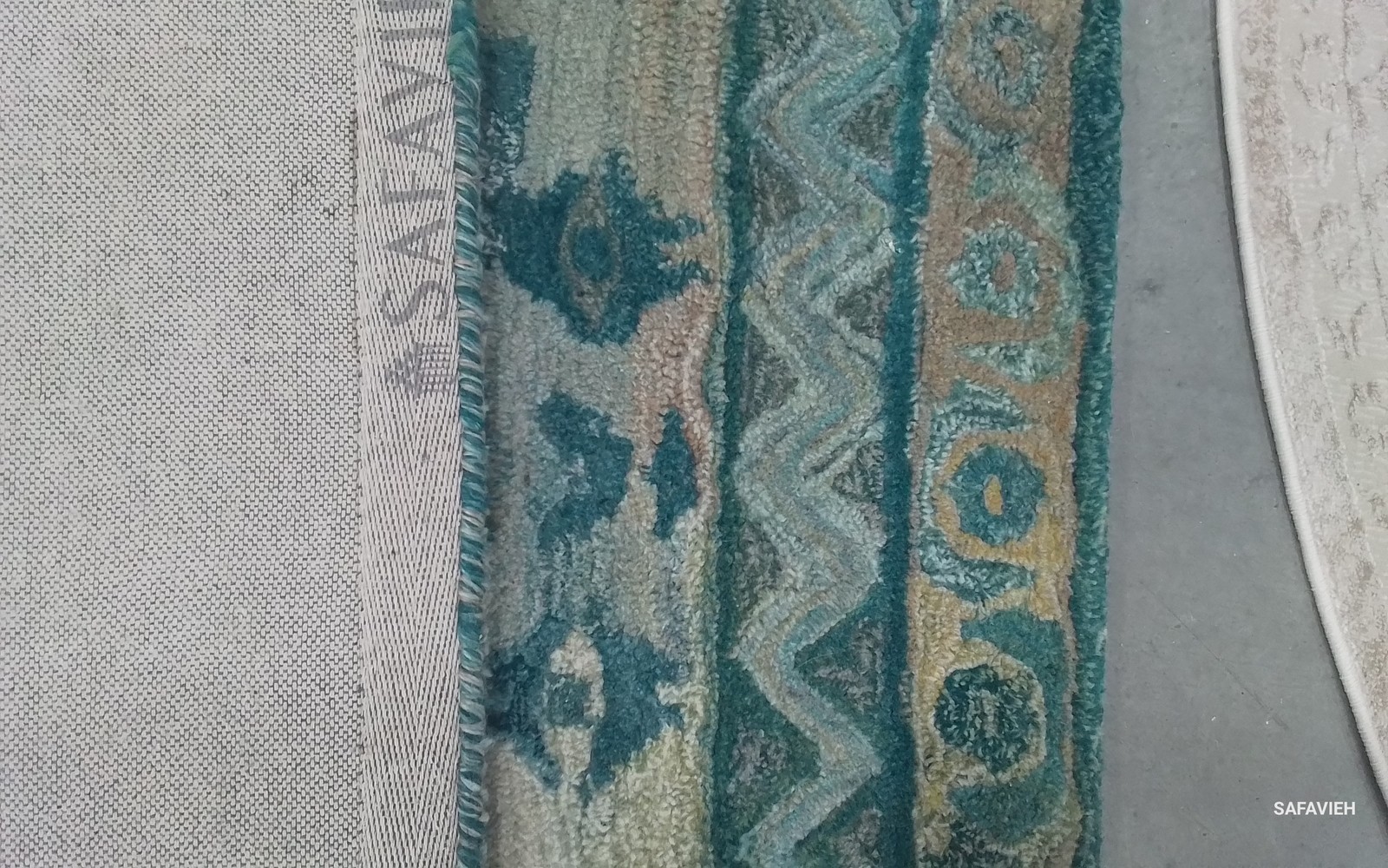 AQUA / GREEN 4′-0″ x 6′-0″ Back Stain Rug, Reduced Price 1172795538 AN411Y-4