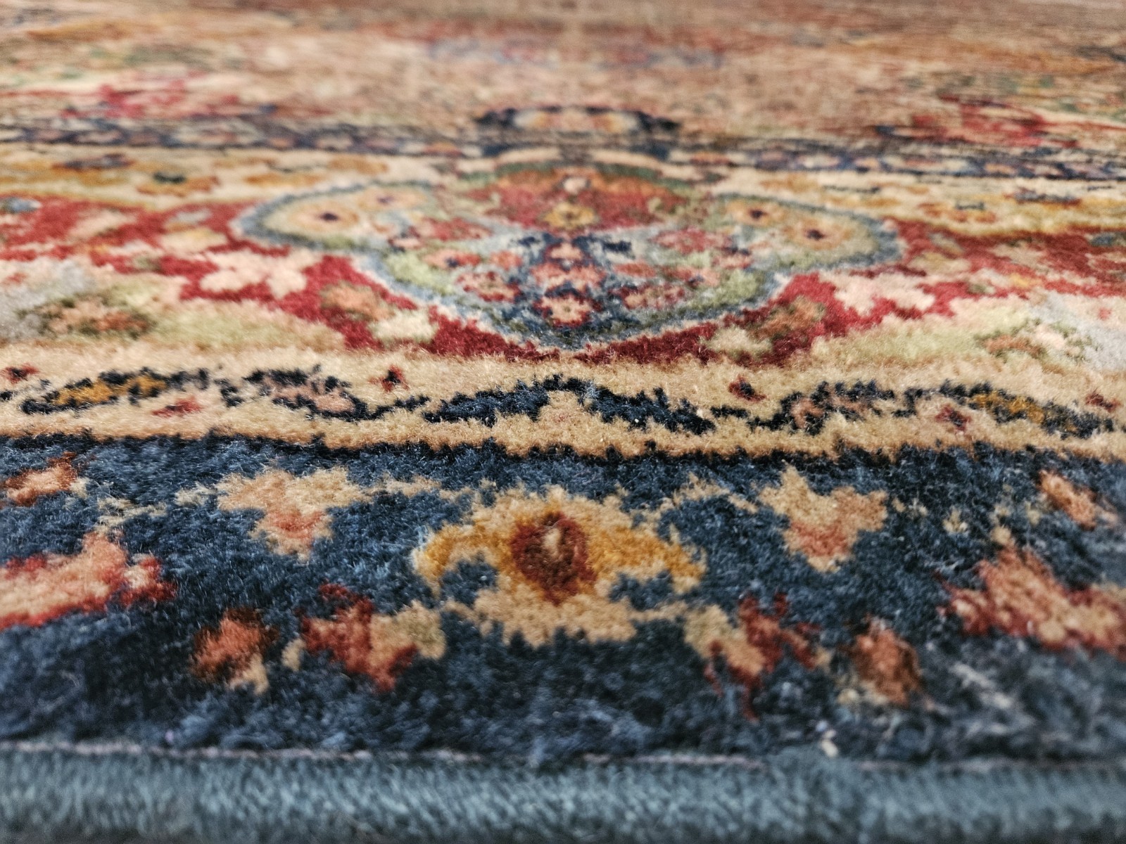 9×12 KARASTAN SAMOVAR TEAWASH KIRMAN PANEL – 903 100% WOOL RUG – GOOD CONDITION