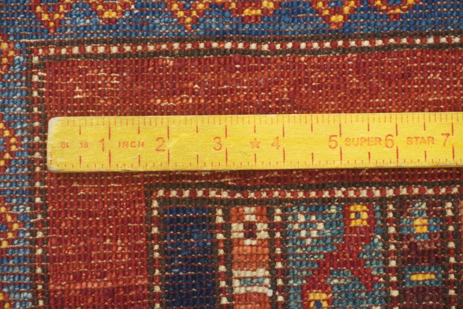 3×4 ft Red Striped Hand Knotted Wool Tribal Area Rug