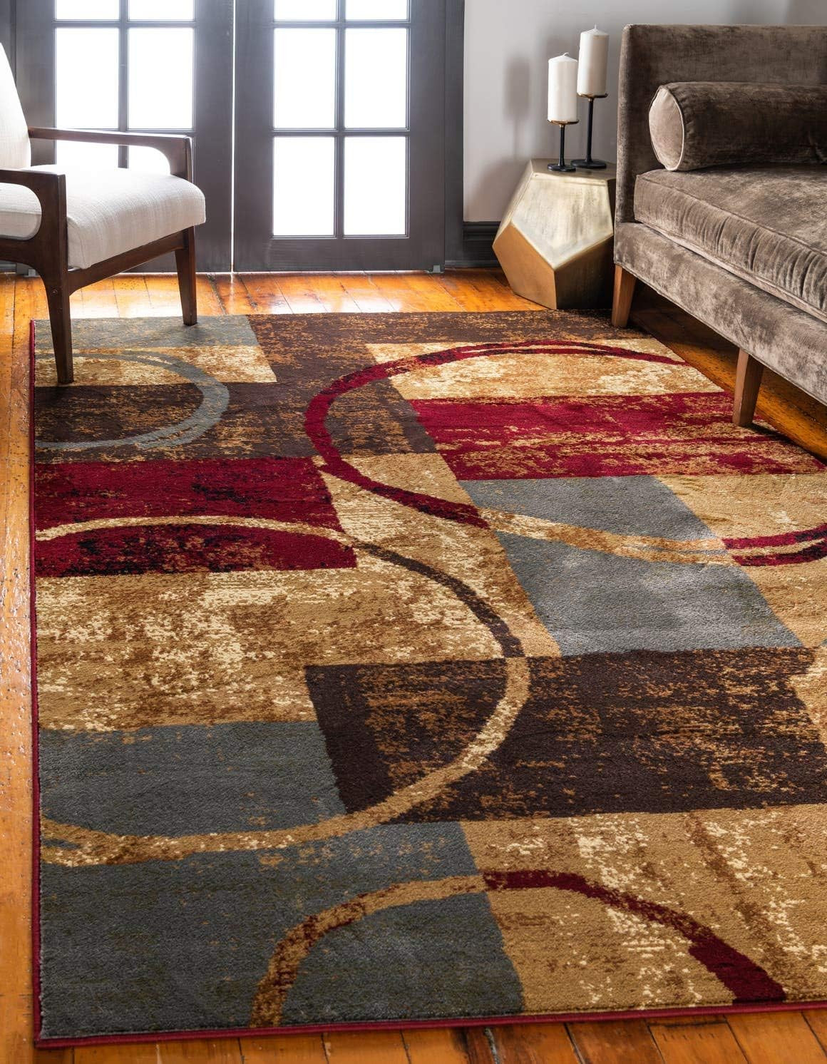 Barista Collection Area Rug – Kouillou (2′ 2″ X 3′ 1″ Rectangle, Multi/ Brown)