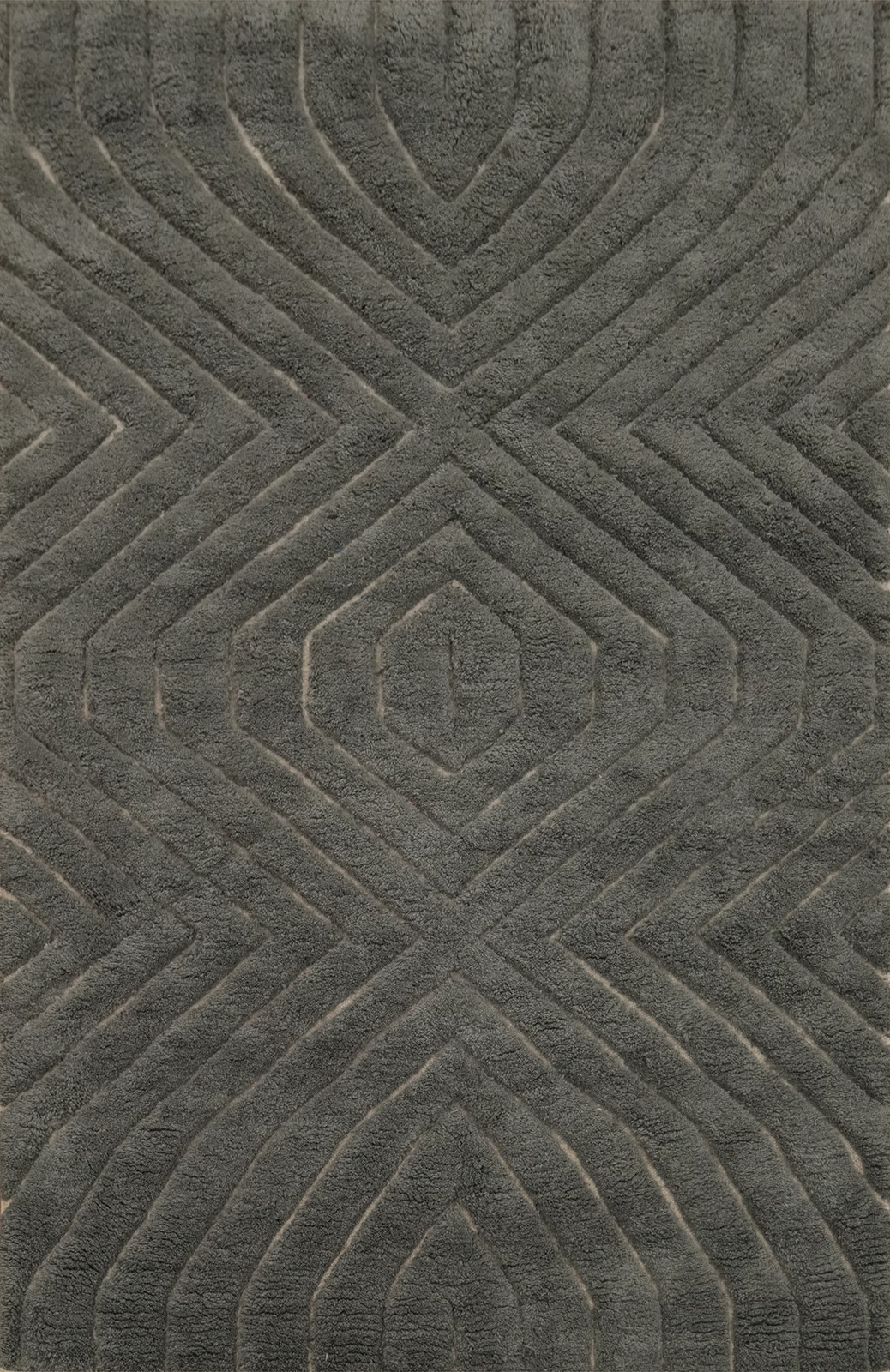 Geometric Gray Moroccan Living Room Area Rug 6×8 ft Hand-knotted Wool