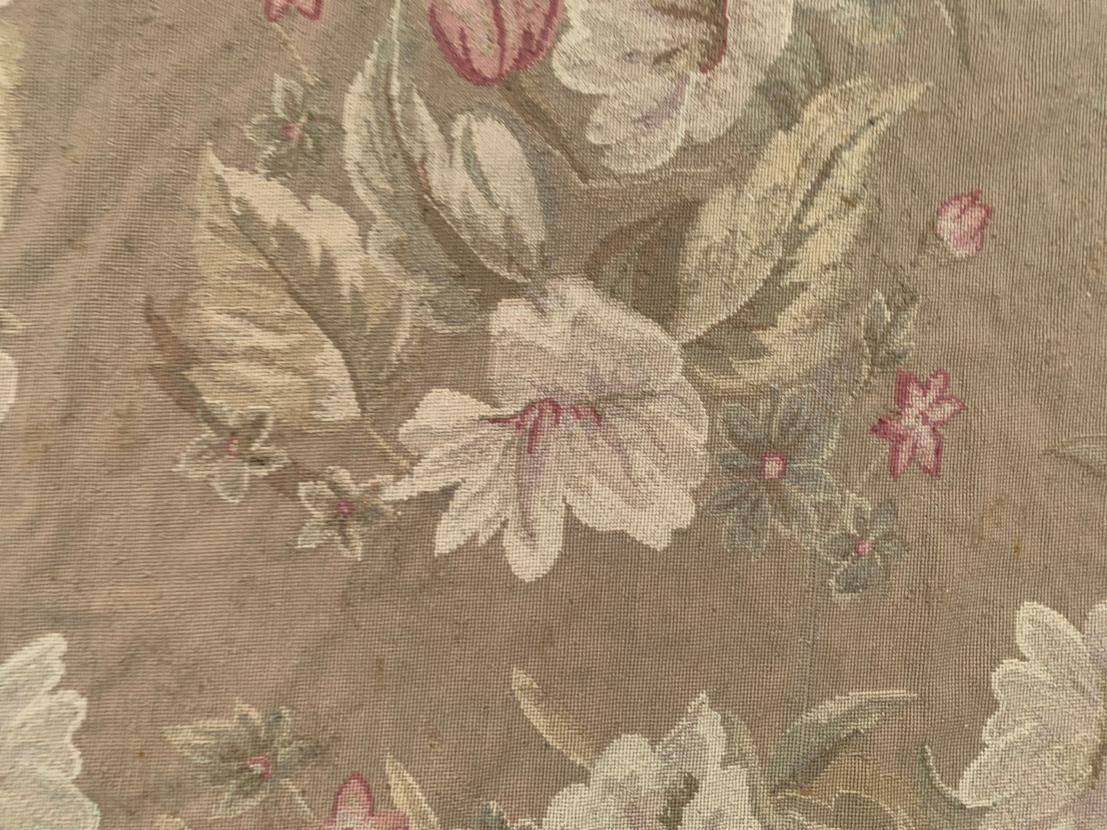 Vintage French Aubusson Needlepoint Chain stitch Bed Room Rug 4×6 ft Free Ship