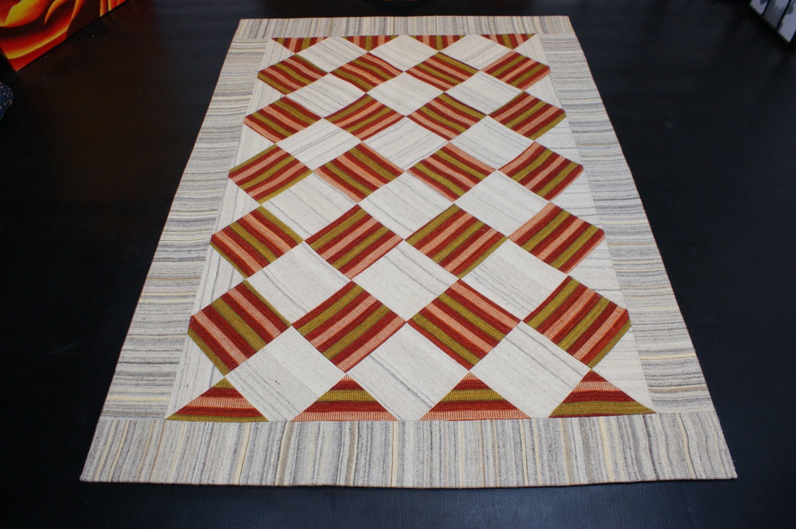 No C1450 High Quality Designer Patchwork Kelim Wool Carpet Kilim Ca 227 x 159