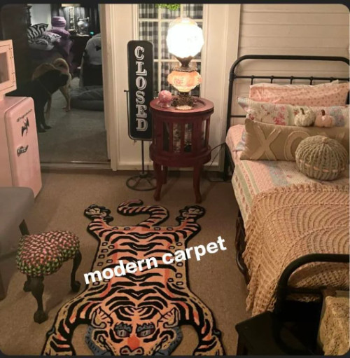 Tibetan Tiger Rugs 3×5 Feet Handmade 100% Woolen Hand Tufted For Home Decoration