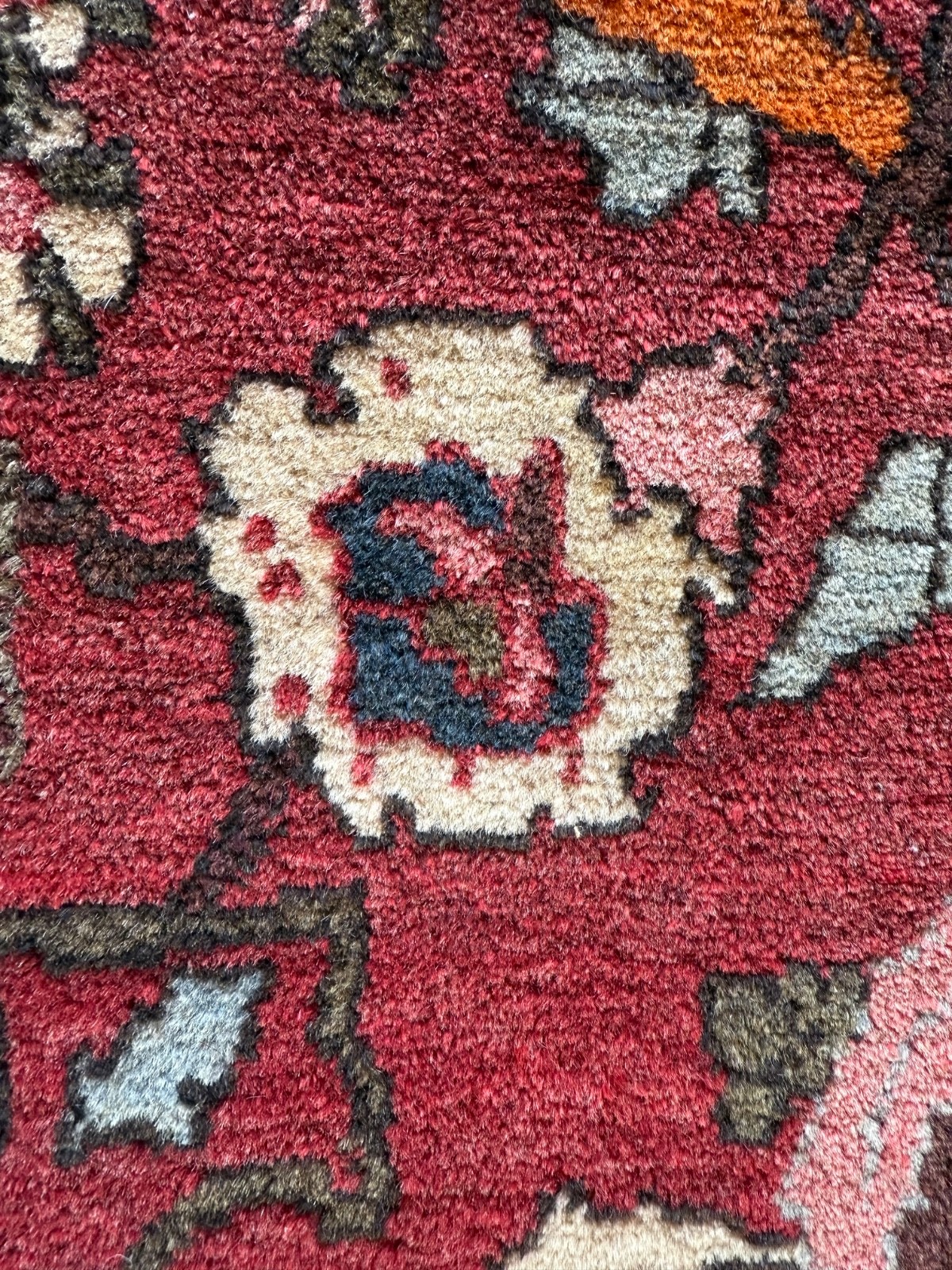 Vintage Fabulous Hand Knotted Oriental Isfahaan Wool Rug Carpet Floor Area