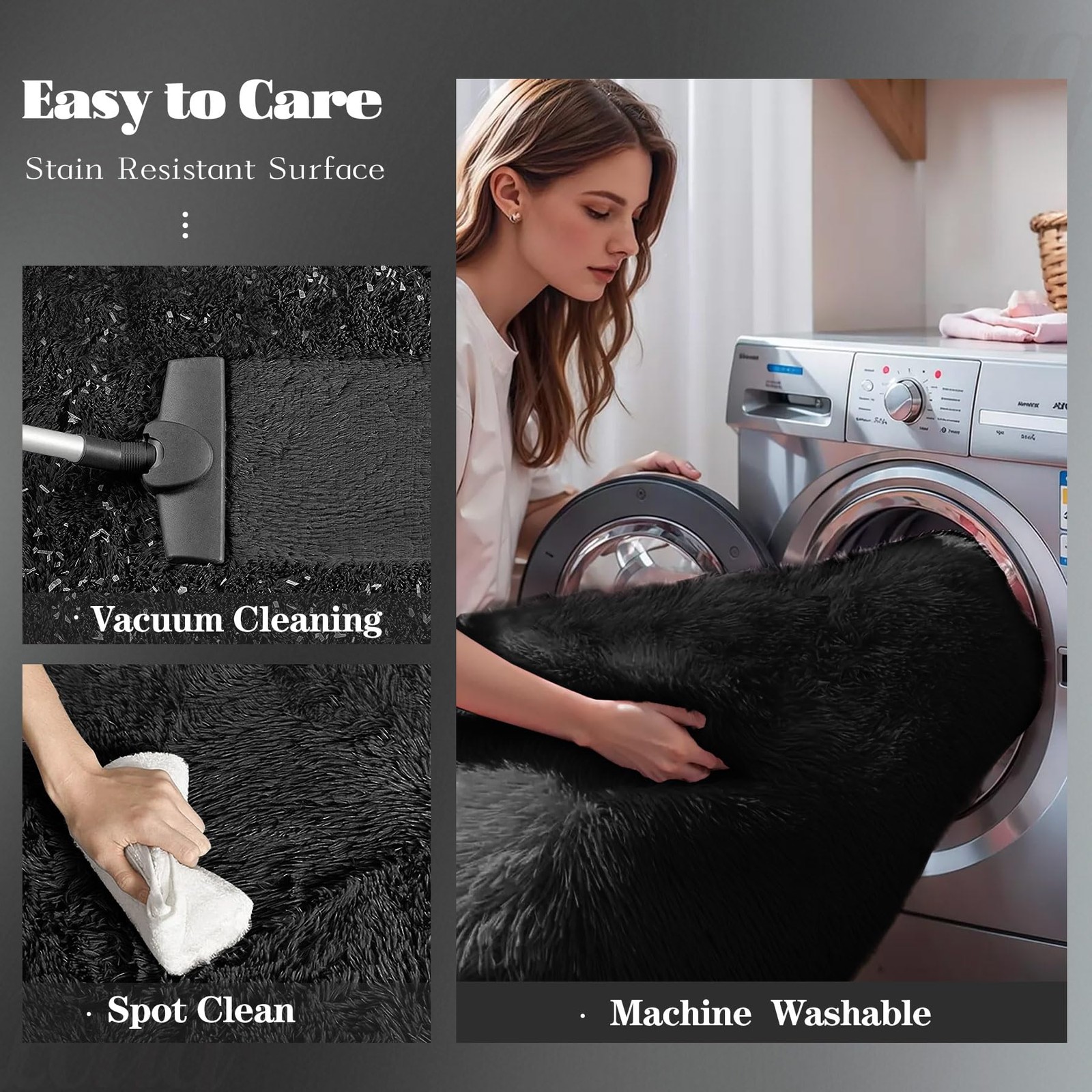 5×7 Area Rug for Living Room Fluffy Shag Soft Washable Rugs Fuzzy Plush Indoor