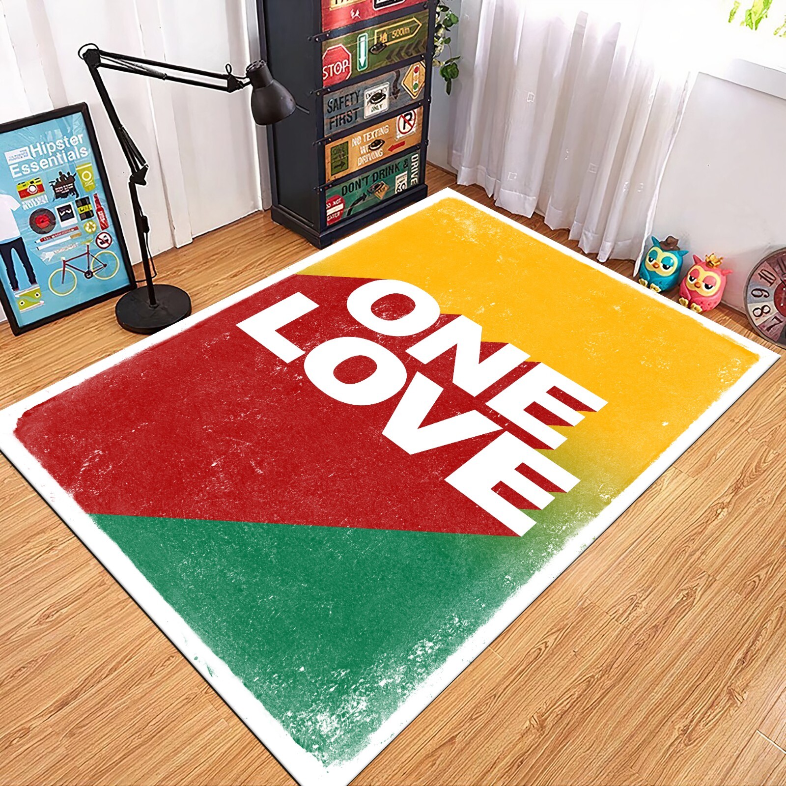 One Love Rug, Bob Marley Design Area Carpet, Popular Rug, Home Decor, Soft Mat