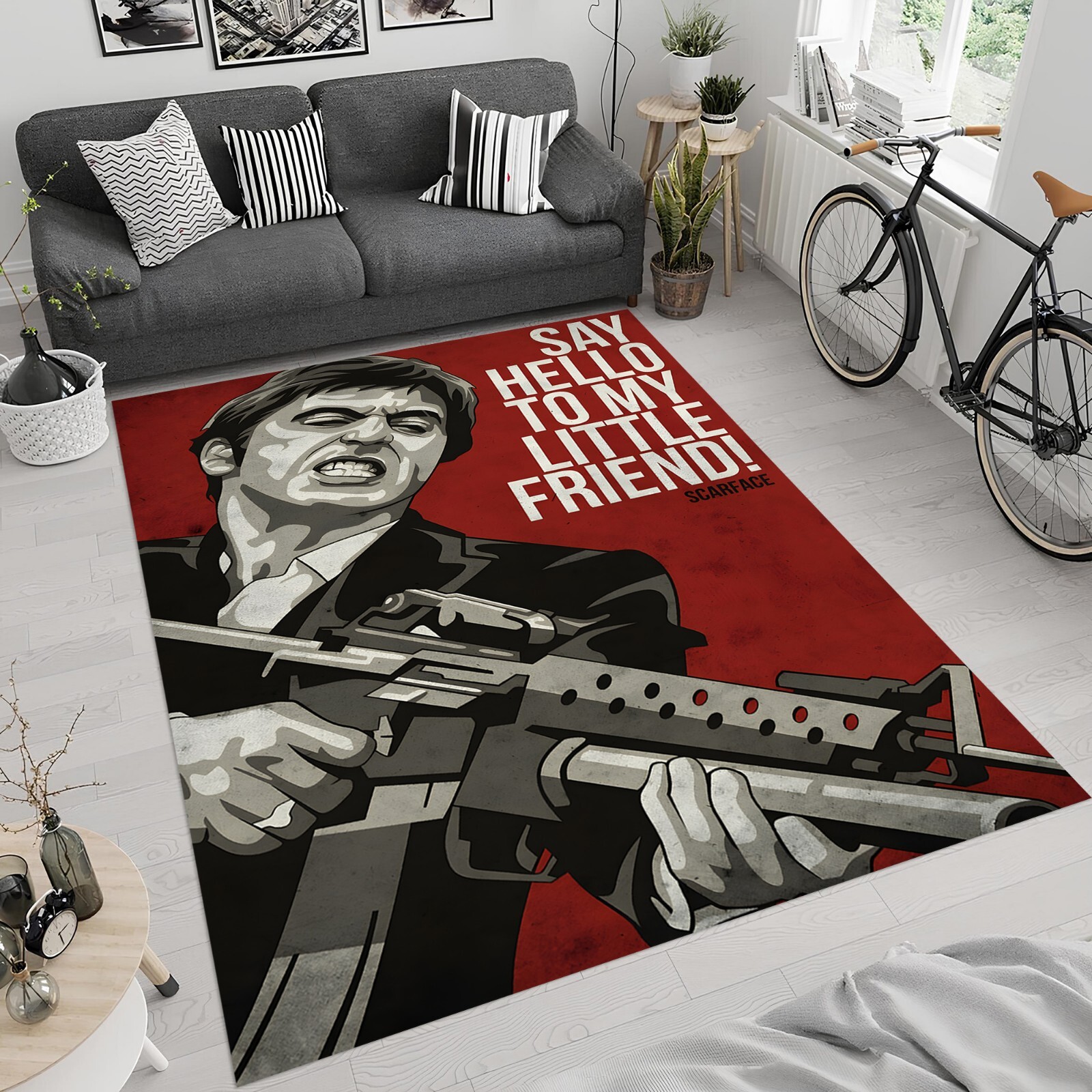 Scarface Rug,Scarface Rugs,Scarface Home Decor Rug,Scarface Themed Rug,Scarface