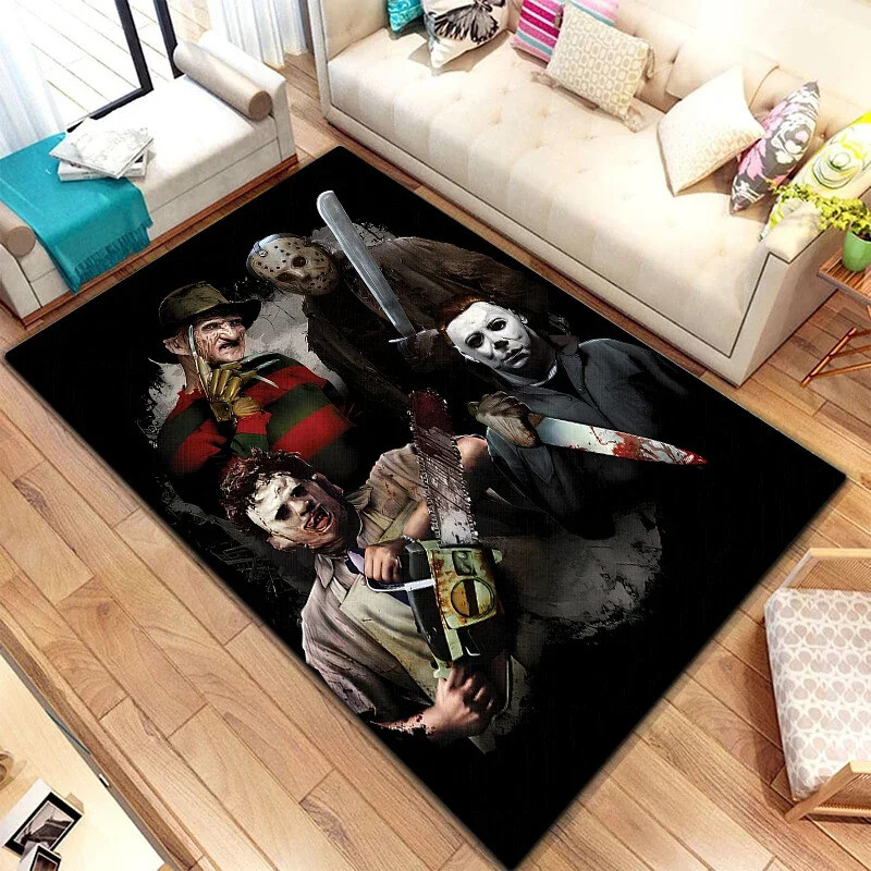 Horror Movie Area Rug HD Printed character floor rug Halloween carpet
