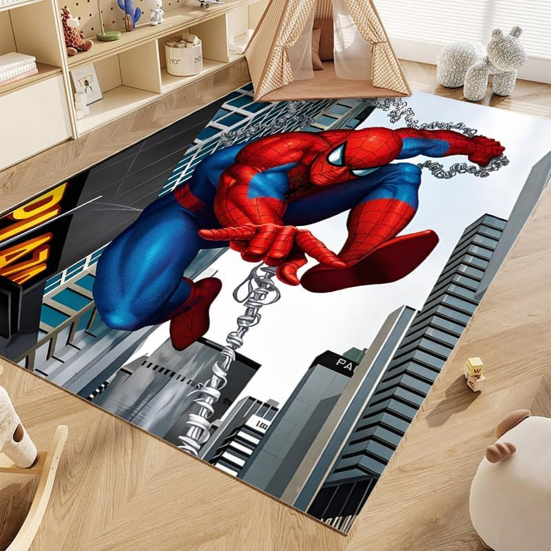 Spidey Kawaii Rug Anime Carpet Cute Rugs for Bedroom Aesthetic Soft Carpet Decor