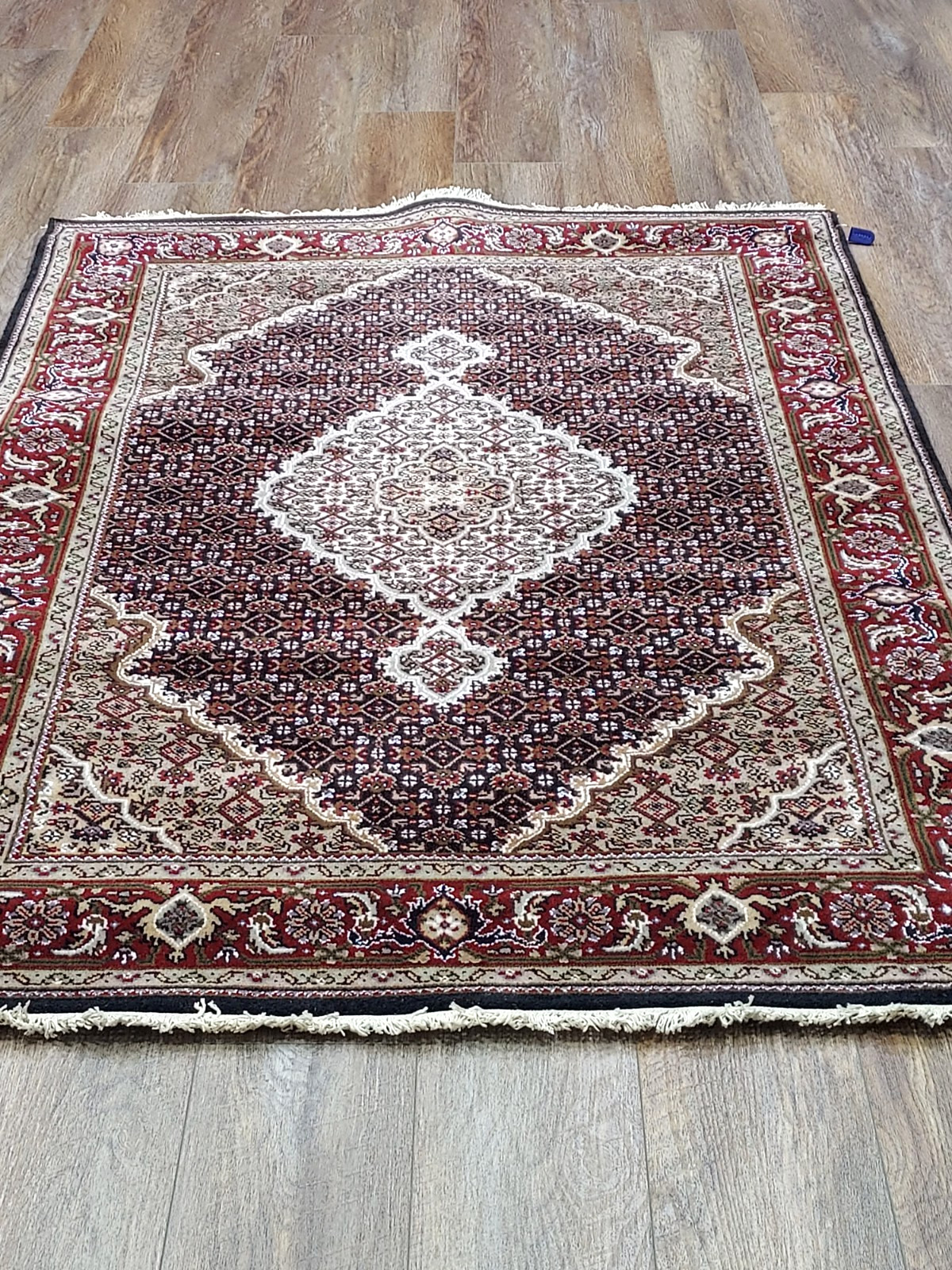 Turkish Silk&Wool Hand Made Bohemian Royal Classic Design, Turkish Rug 4×6 Ft