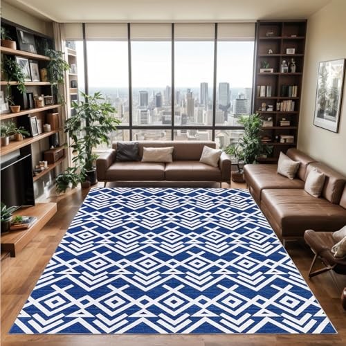Modern Moroccan Area Rug, 3×5 Machine Washable Rug Carpet, 3×5 Stain