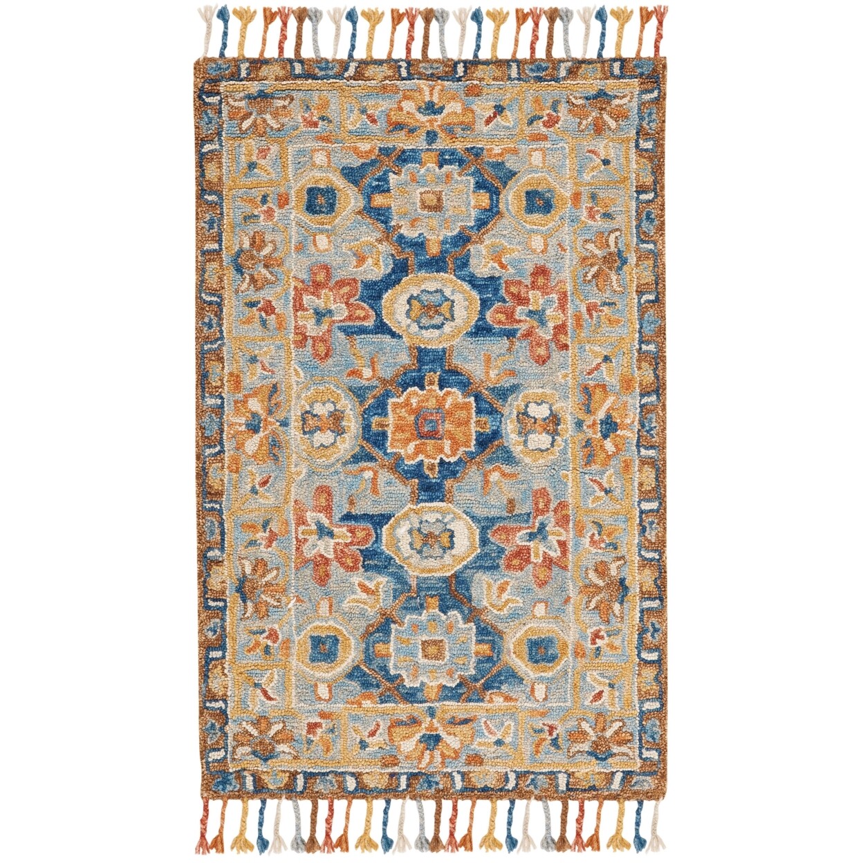 SAFAVIEH Aspen Collection APN110A Handmade Grey/Navy Rug