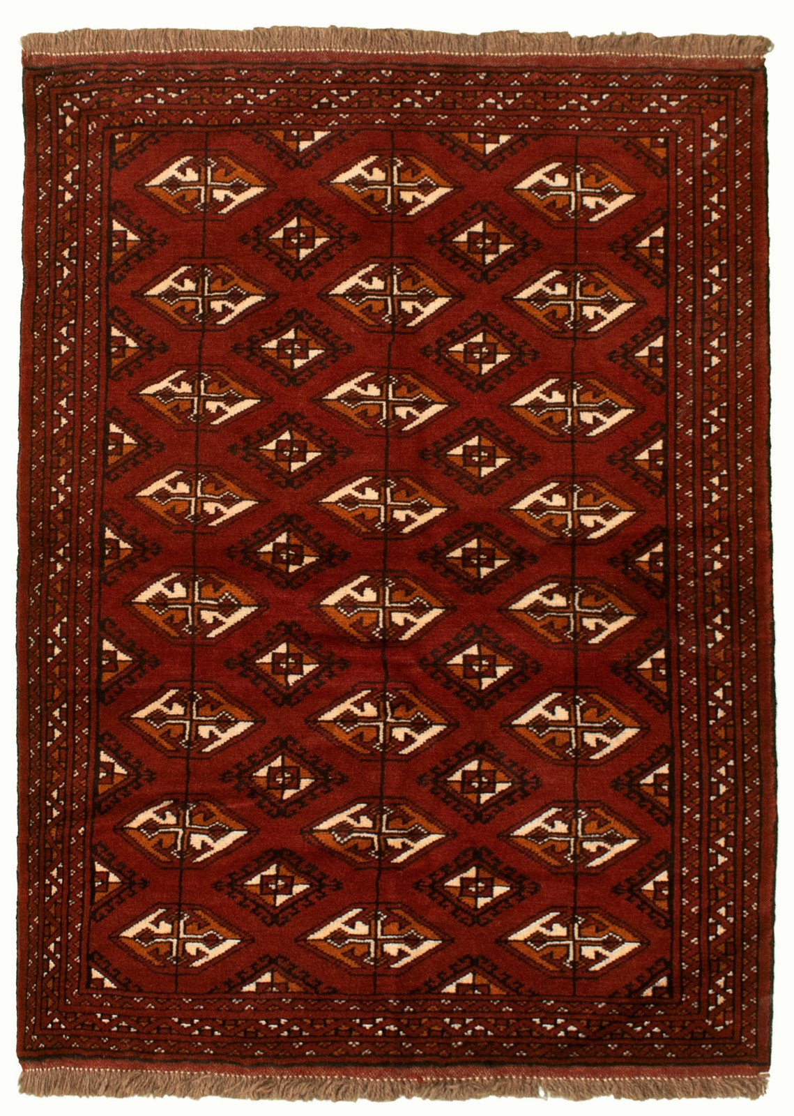 Traditional Vintage Hand-Knotted Area Rug 3’7″ x 5’0″ Oriental Wool Carpet