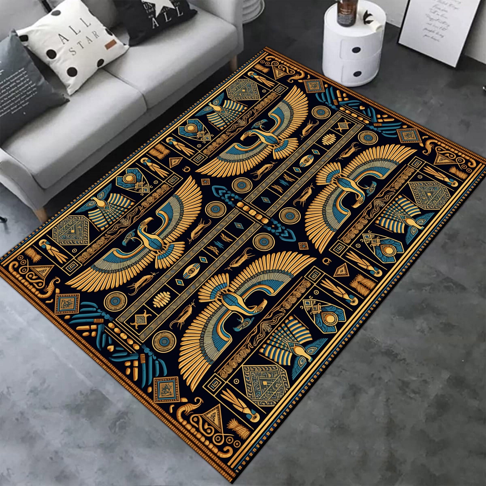 Egyptian, Egypt Rug, Ancient Rug, Ancient Egypt Rug,Hieroglyph Rug, Anubis Rug,