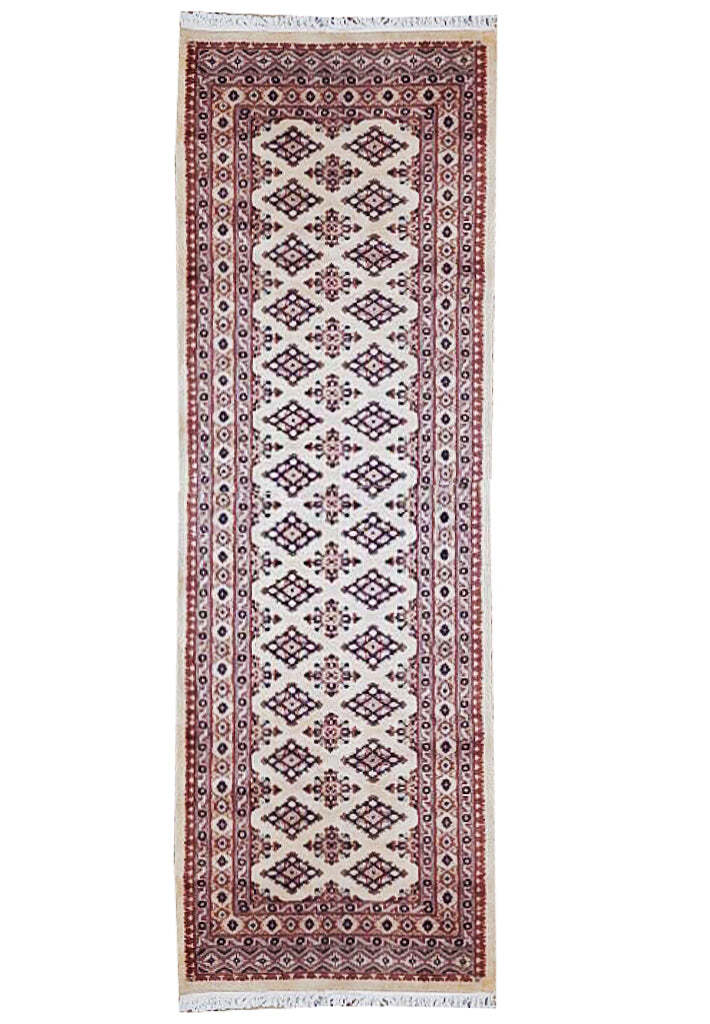 2×7′ Ivory Jaldar Bokhara Rug 77847