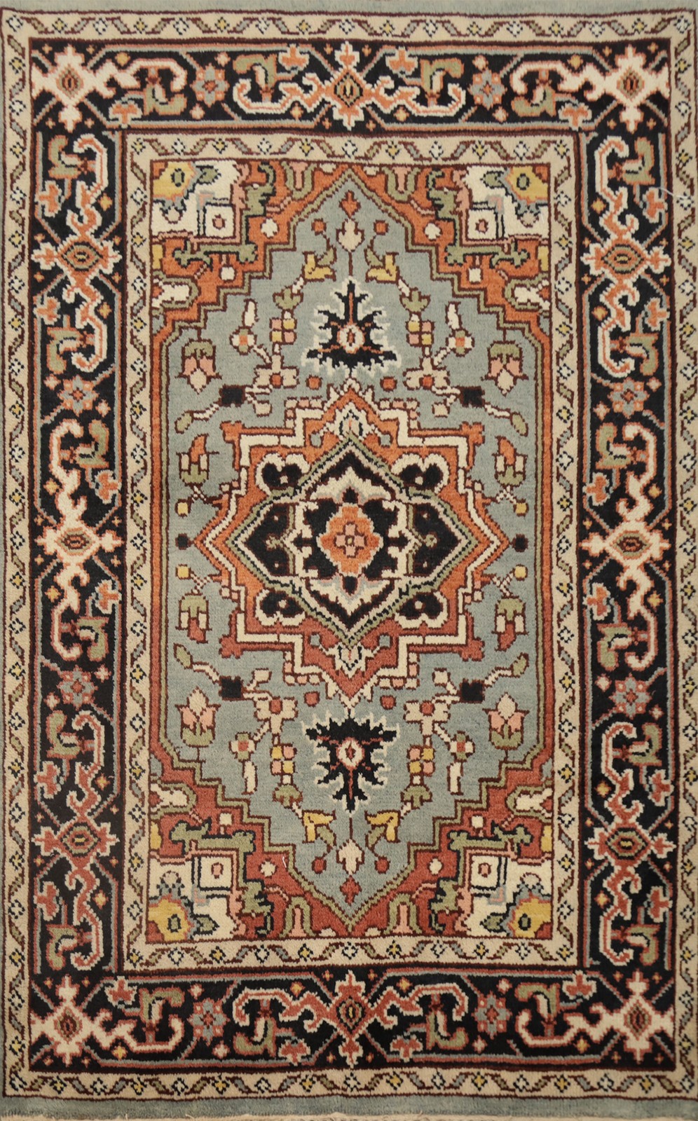 Handmade Traditional Rug 4×6 Ft Oriental Wool Carpet Medallion Bedroom Rug