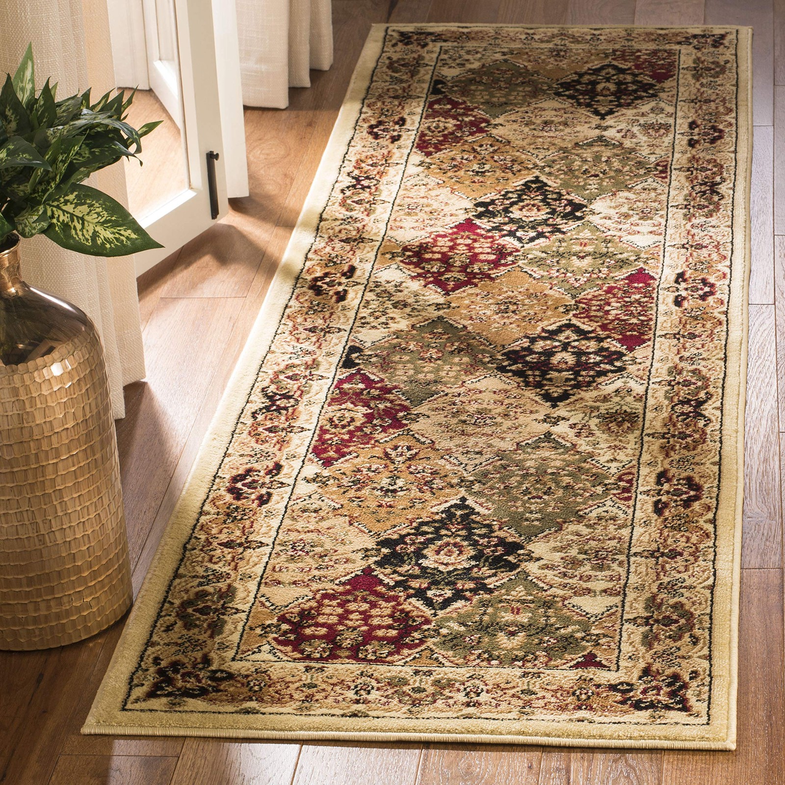 Lyndhurst Collection Runner Rug – 2’3″ x 12′, Multi & Ivory, Traditional Orie…