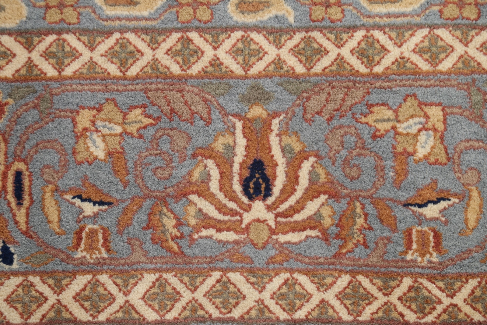 8×10 IVORY Aubusson Chinese Area Rug Hand-knotted Vegetable Dye Medallion Carpet