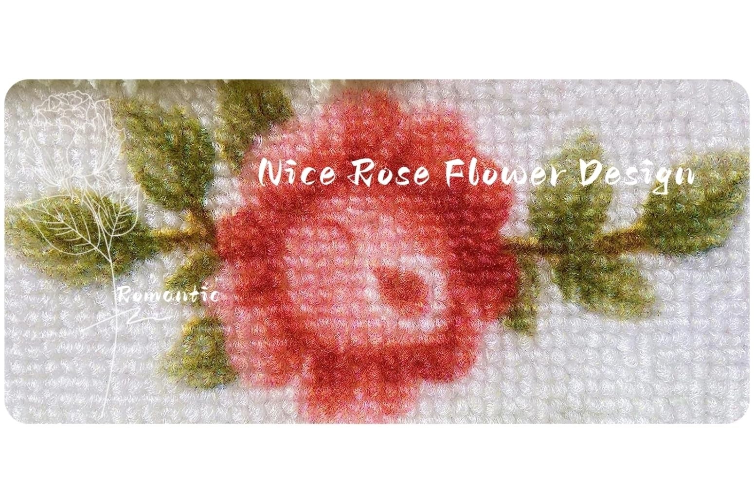 Nice Rose Flower Area Rugs for Living Room Bedroom Super Soft Bathroom Rugs Bath