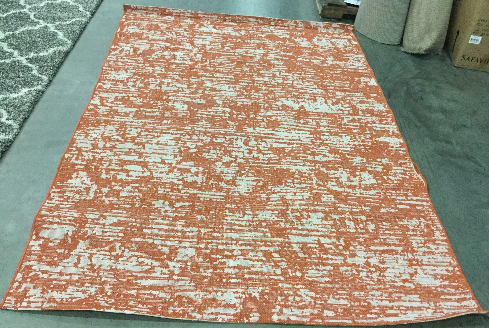 ORANGE / IVORY 5′-3″ X 7′-7″ Damaged Rug Reduced Price 1172642097 CY8452-52821-5