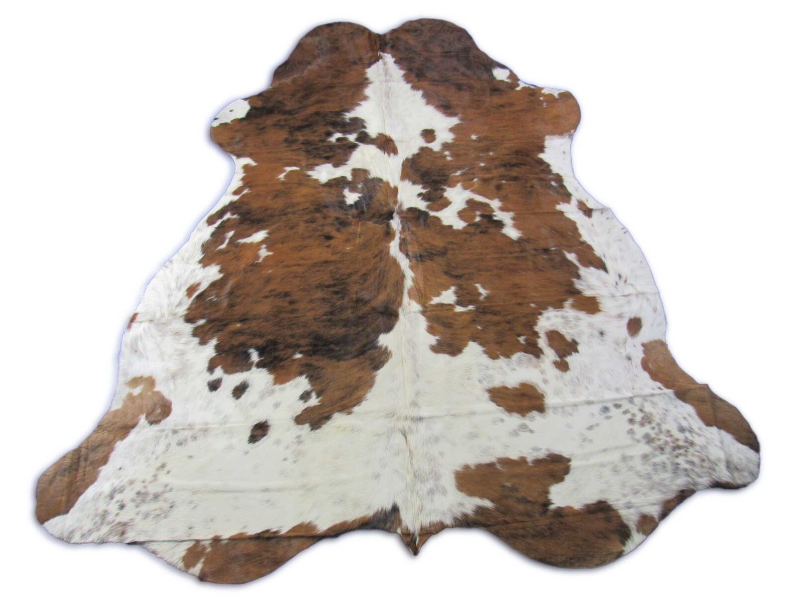 Lighter Tone Tricolor Cowhide Rug Size: 7.2×7 feet C-1735