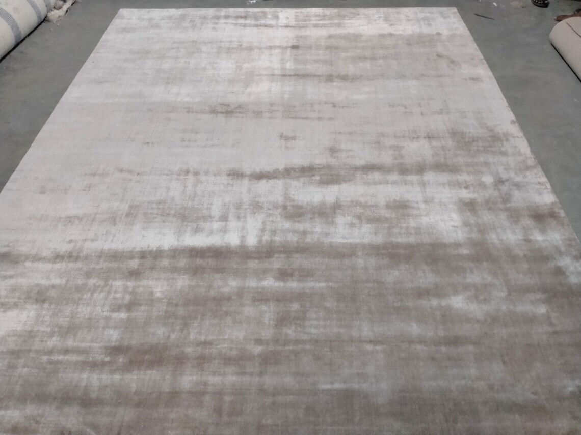 Hand Knotted Luxurious Viscose Art Silk Carpet Area Rug, Hand-Woven Carpet Rug