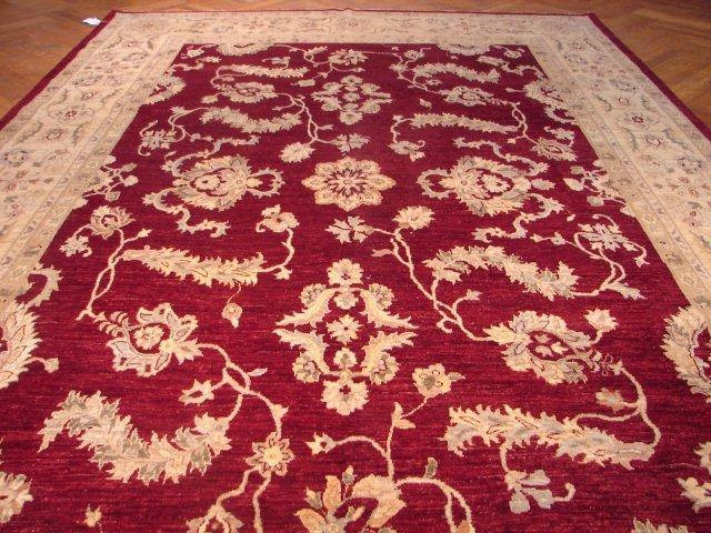 9×13 Ruby Red Cobi Peshawar Rug A BEAUTY