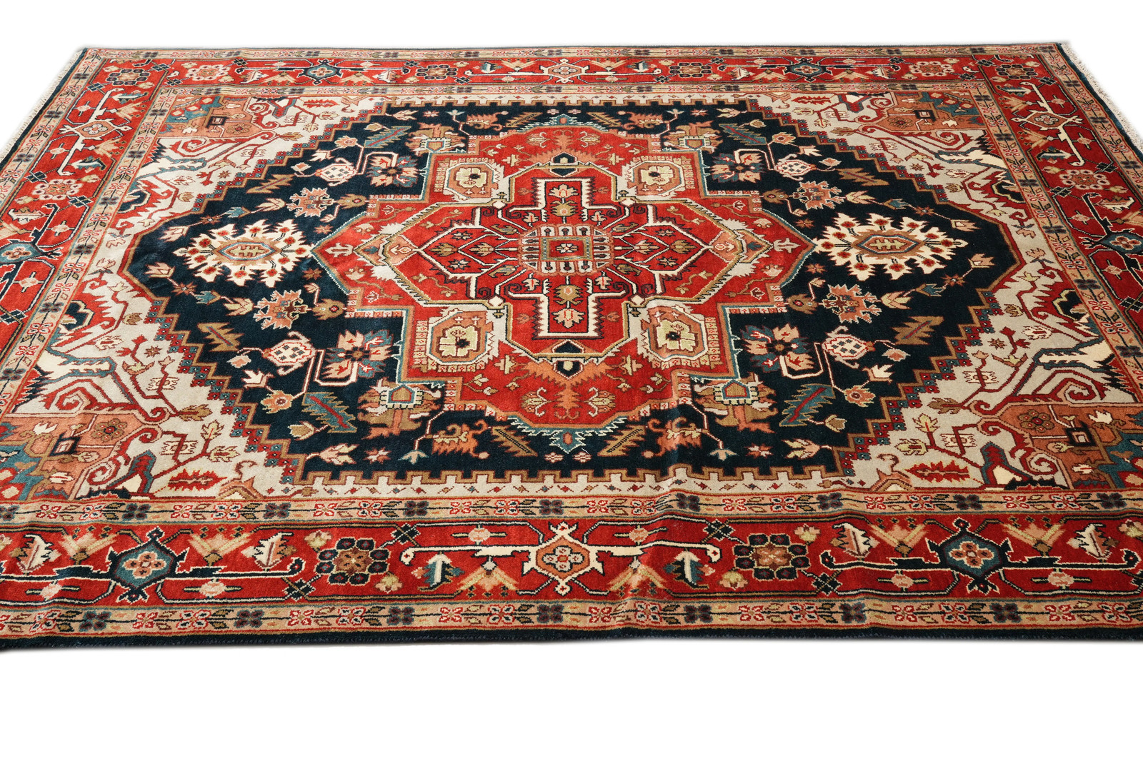 9 x 12 New Heriiz Seerapi Rug Dark Blue #F-4440
