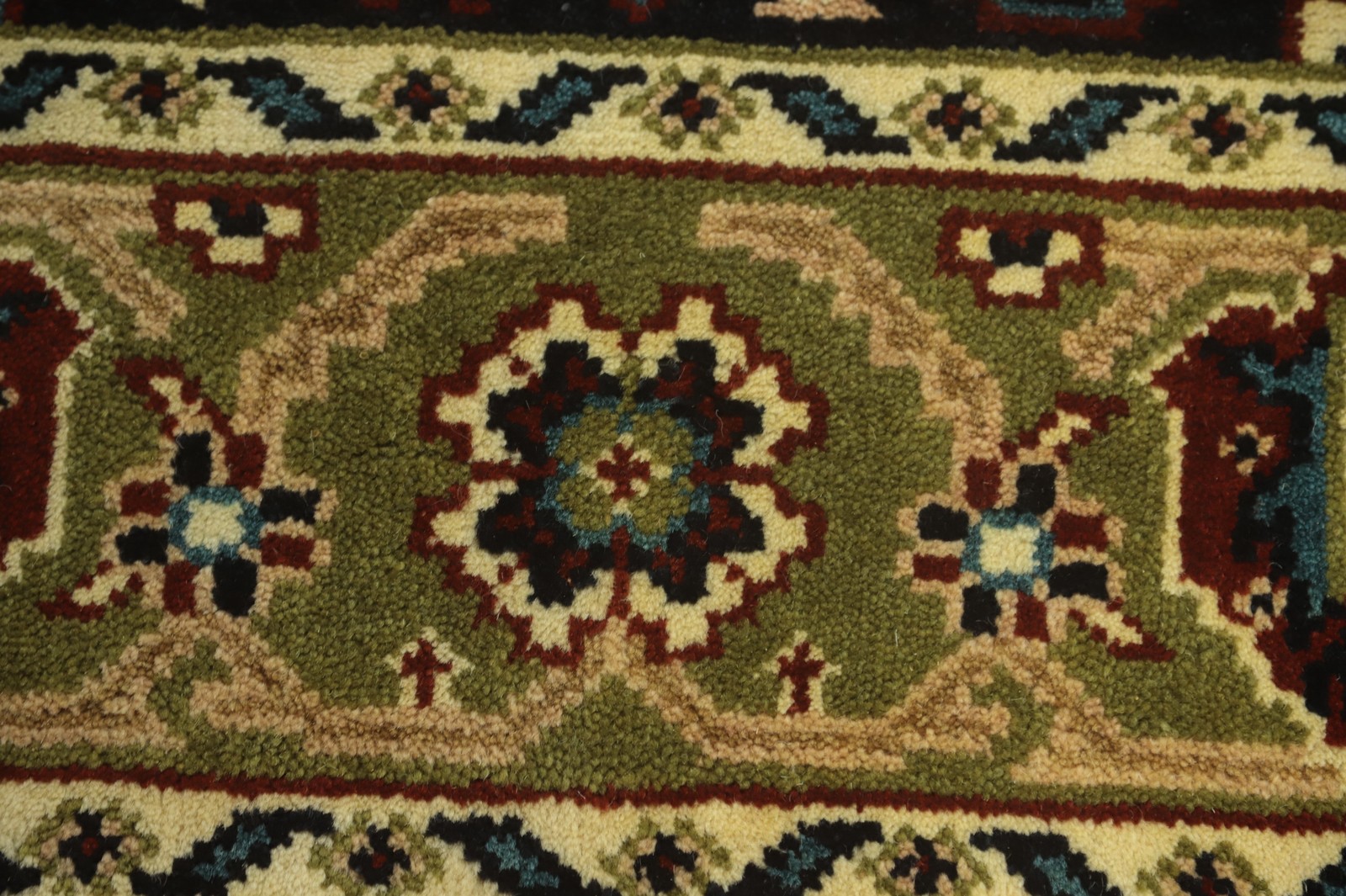 Geometric Red/ Green Room Size Area Rug Wool Hand-knotted Tribal Carpet 5×8