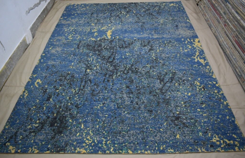 9’0″ x 12’0″ ft. Afghan Contemporary Hand Knotted Vegetable Dye Traditional Rug