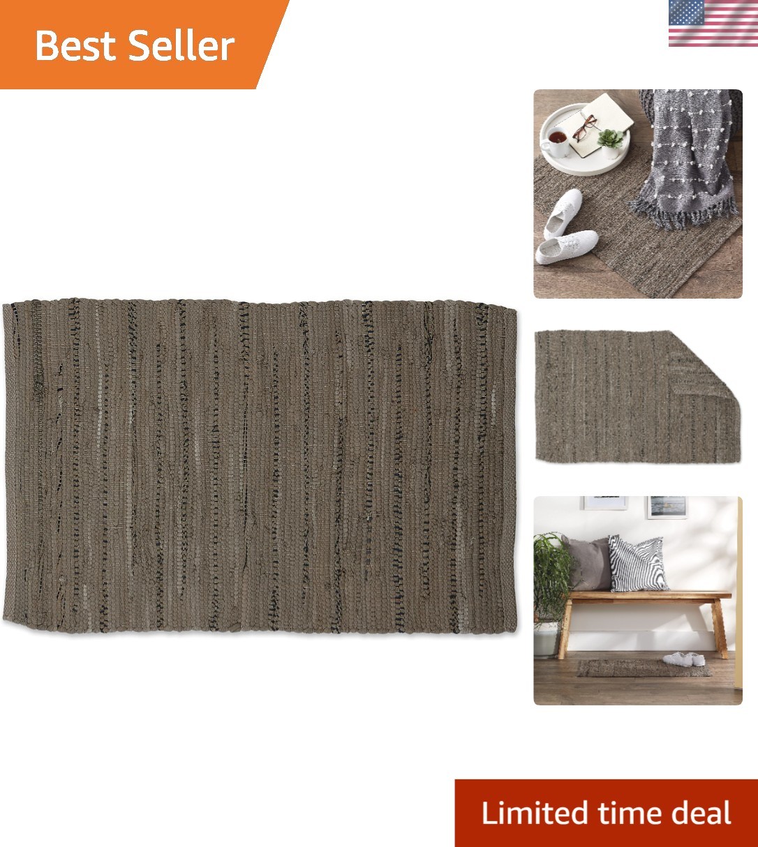 Durable Low Pile Multicolor Area Rug – Perfect for High Traffic Spaces, 20×31.5