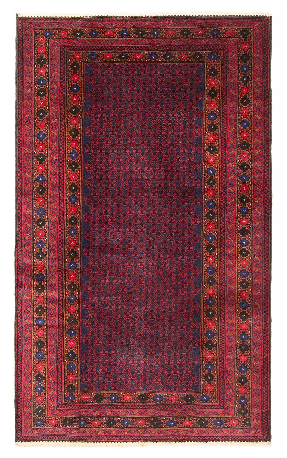 Traditional Vintage Hand-Knotted Area Rug 3’7″ x 6’1″ Oriental Wool Carpet