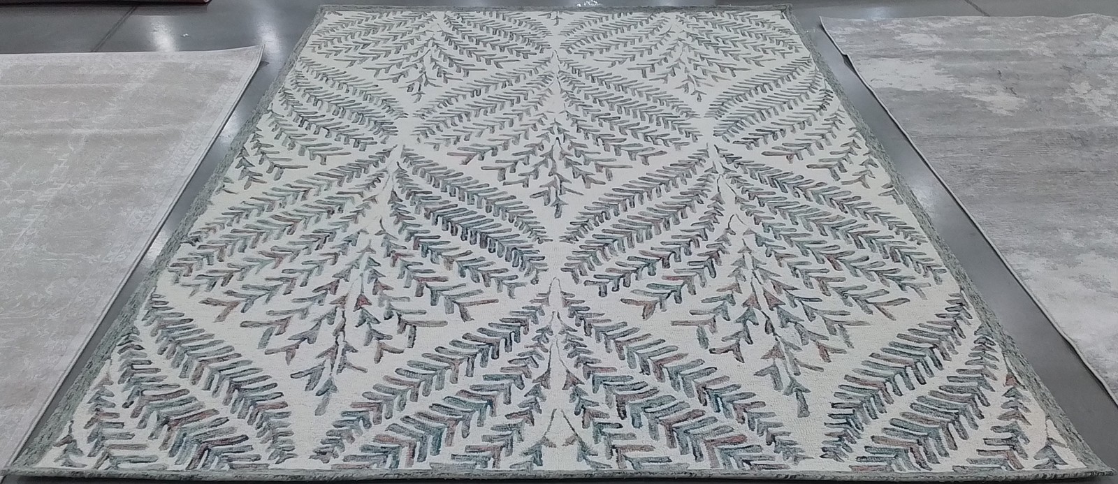 IVORY / BLUE 8′-0″ x 10′-0″ Back Stain Rug, Reduced Price 1172795155 CPR208A-8