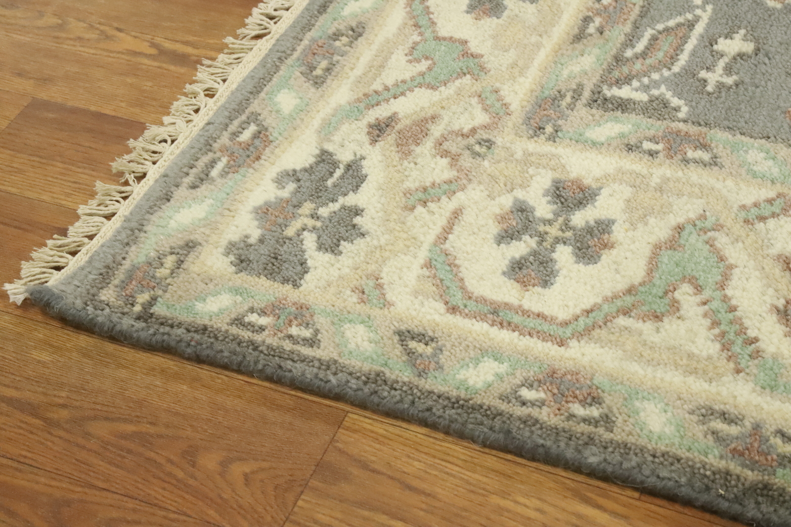 Exquisite Oushak Indian Wool Rug Handmade Bedroom 4×6 ft Gray Carpet