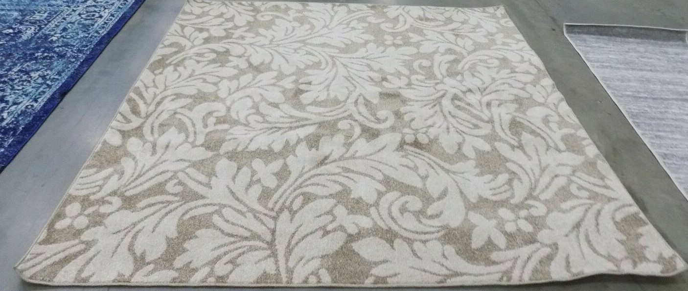 Wheat / Beige 7′ X 7′ Square Stained Rug, Reduced Price 1172576967 AMT425S-7SQ