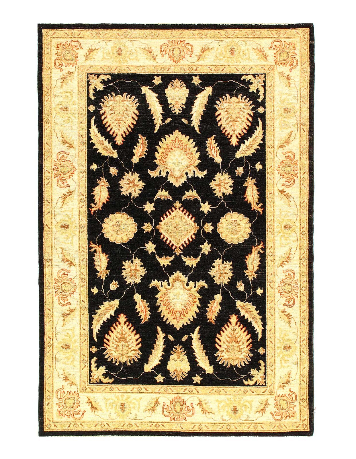 Hand-Knotted Farahan Area Rug – 4’2″ X 6’1″