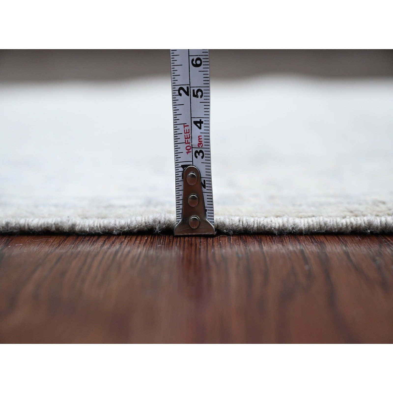 2’6″ x 19’2″ Gray Peshawar with Heris Design Wool Hand Knotted Runner Rug R20945