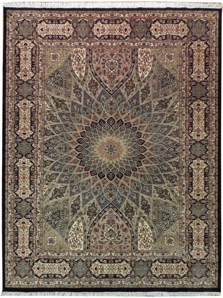 8 x 10.4 Kashmir Rug Exotic Dom Esfahaan Pattern #PIX-19925