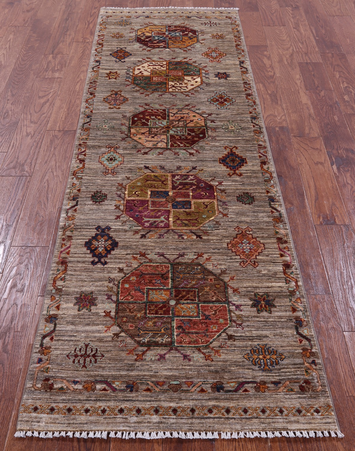 Runner Super Turkmen Ersari Hand Knotted Wool Rug 2′ 7″ X 8′ 7″ – Q20801