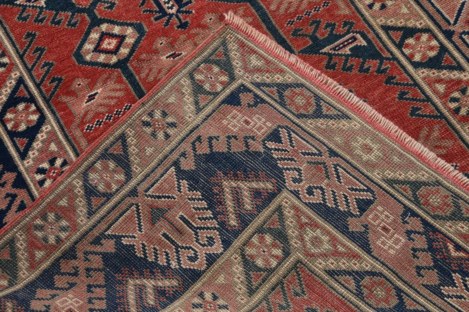 4,3×6,5 ft Turkish Rug, Rug Rug, Red Striped Rug Wool