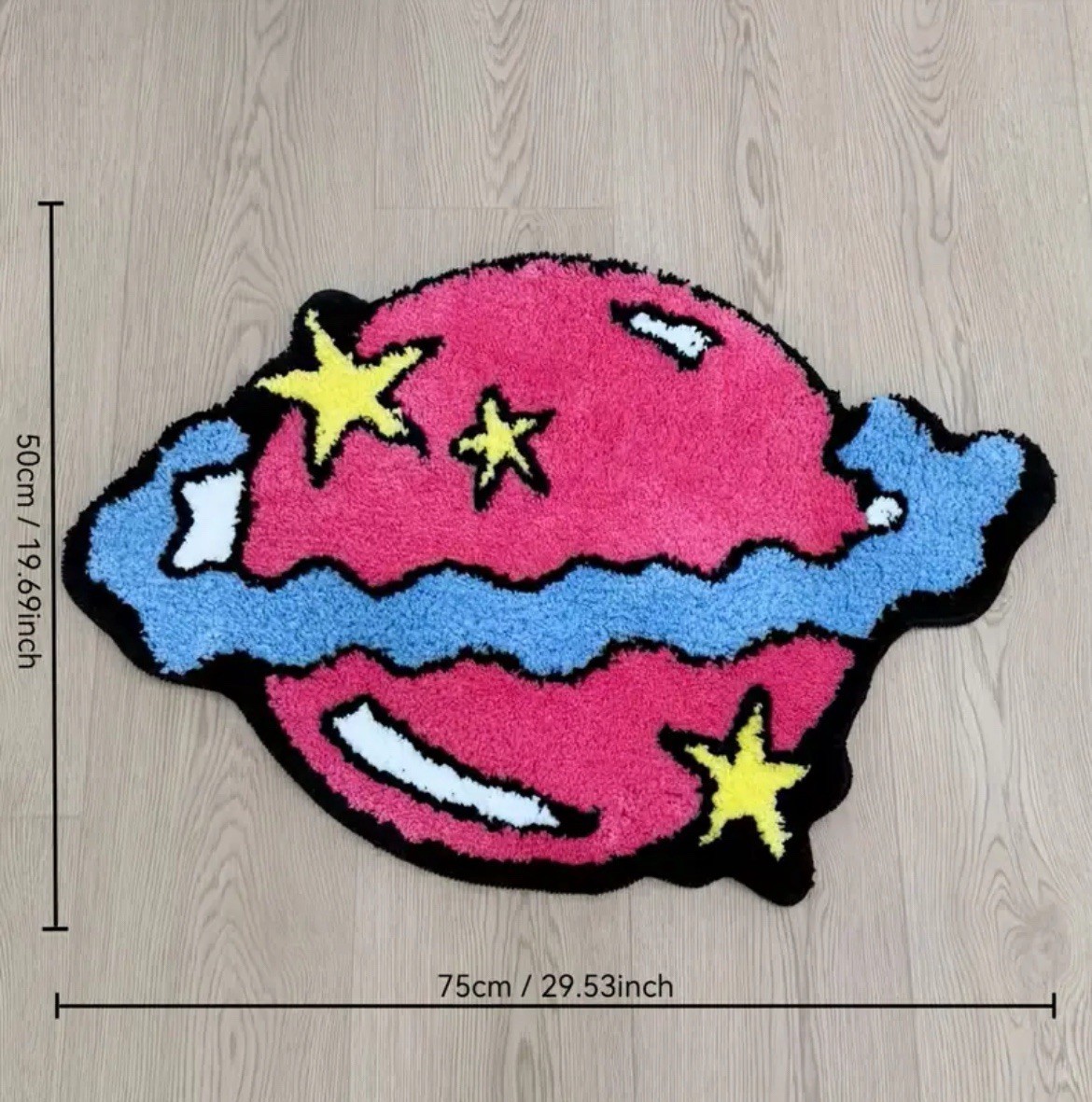 Custom Graphic Pink Planet Tufted Rug – for Home Decor