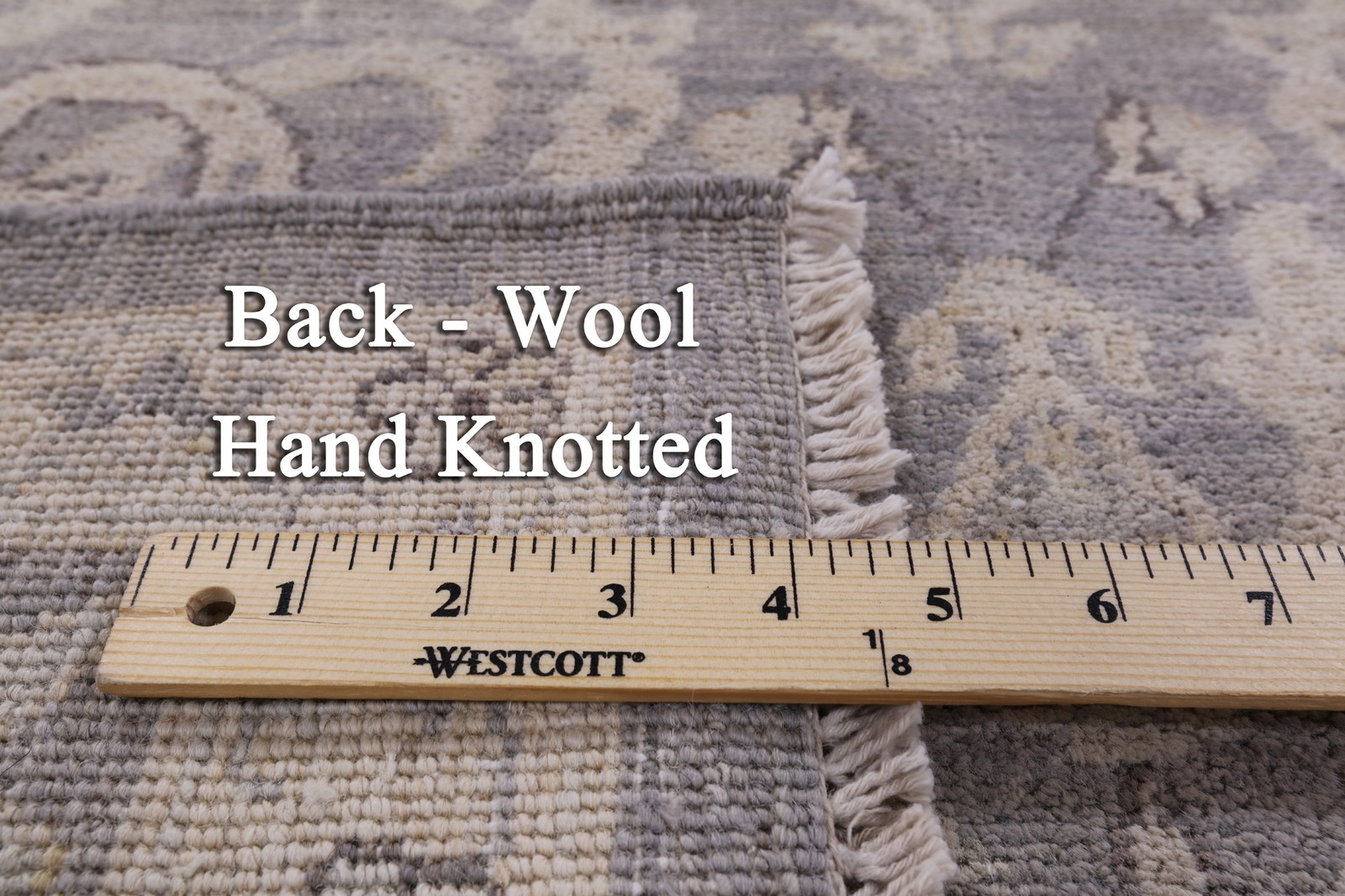 Peshawar White Wash Hand Knotted Wool Area Rug 5′ 10″ X 9′ 3″ – P4598