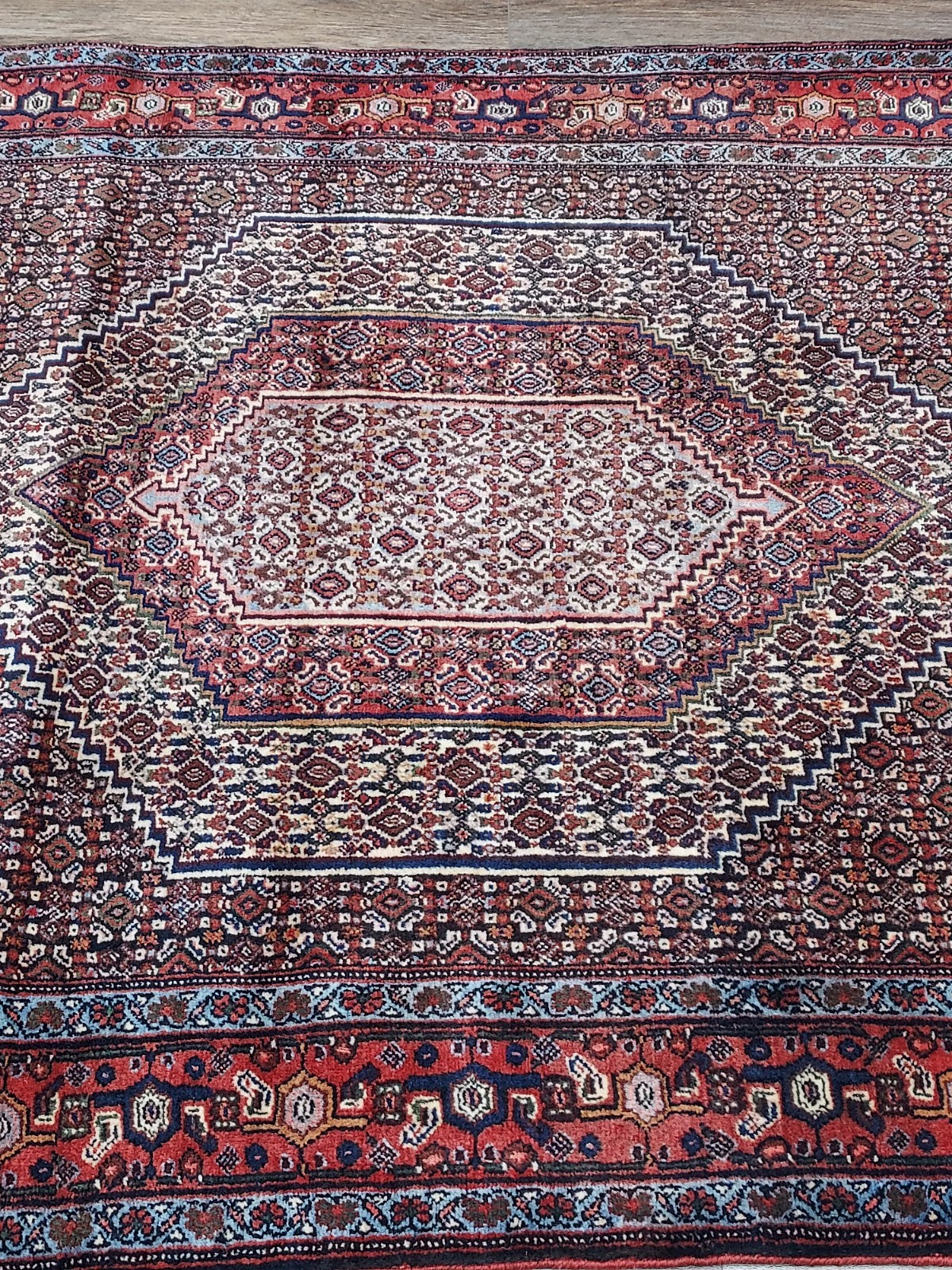 Turkish Hand Made Bohemian Geometric Design, Turkish Rug 4.9×4 Ft