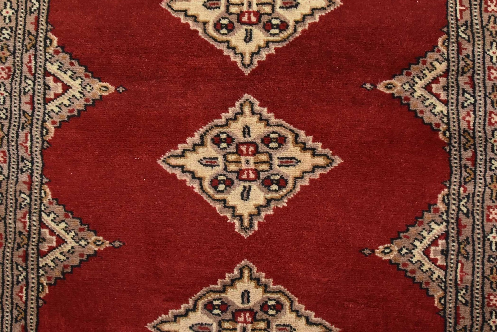Bokhara Jaldar Rug 3′ x 4’11” Red Wool Tribal Hand-Knortted Oriental Carpet