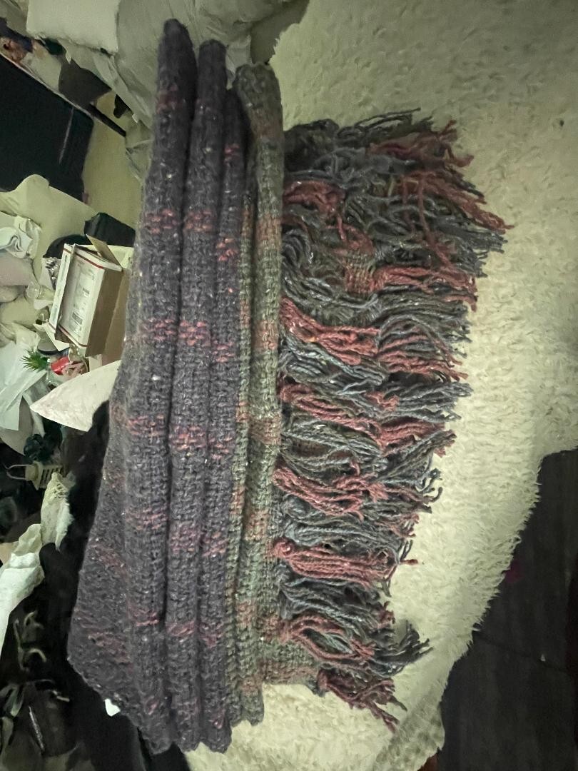LOT of 5 mini Hodge Podge tweed Area Rugs rug or place mats gray purple pink