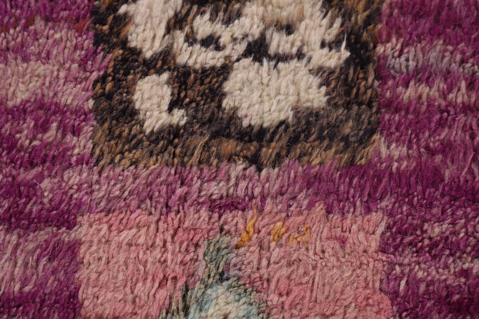 Tribal Purple Berber Moroccan Living Room Rug 9’x15′ Plush Wool Handmade Carpet