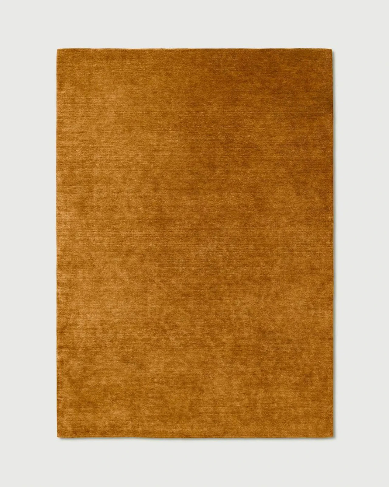 Hand-Tufted Wool Area Rug, Mustard Gold Ochre, Modern Boho Decor