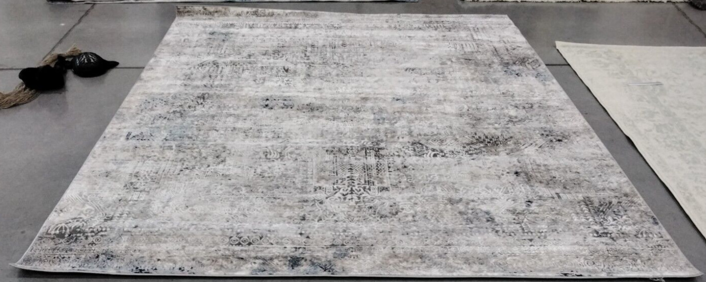 BEIGE / BLUE 8′ X 10′ Back Stain Rug, Reduced Price 1172738602 VGE156B-8